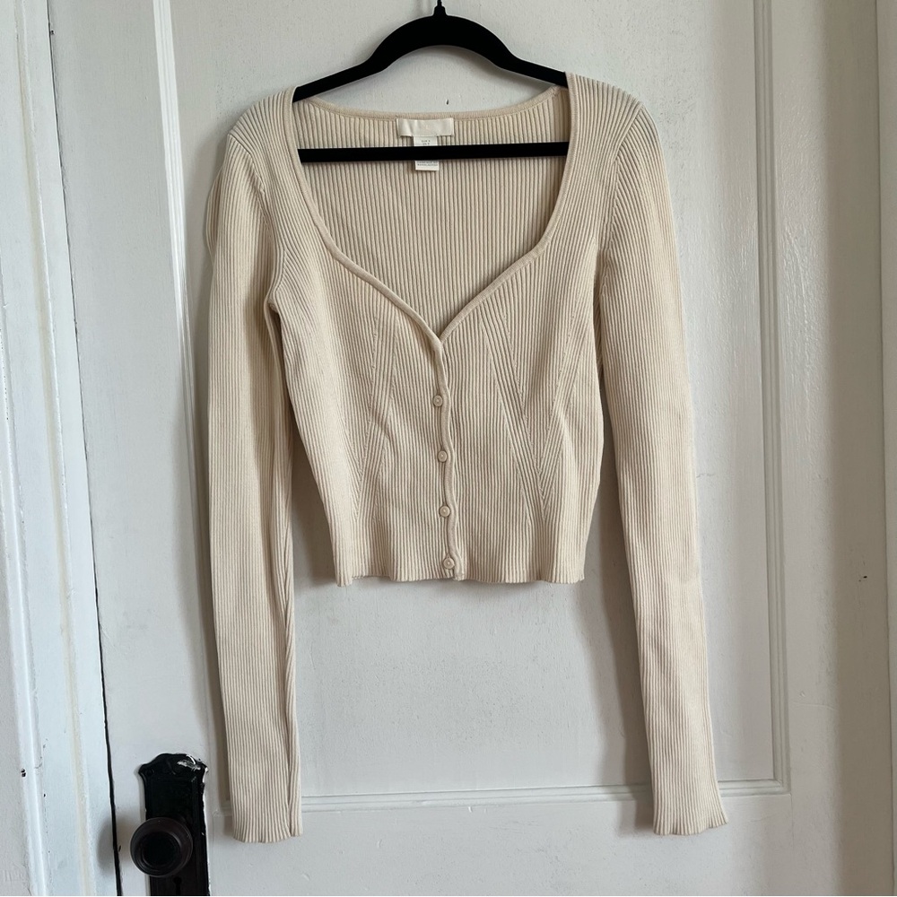 H&M Ribbed Crop Longsleeve